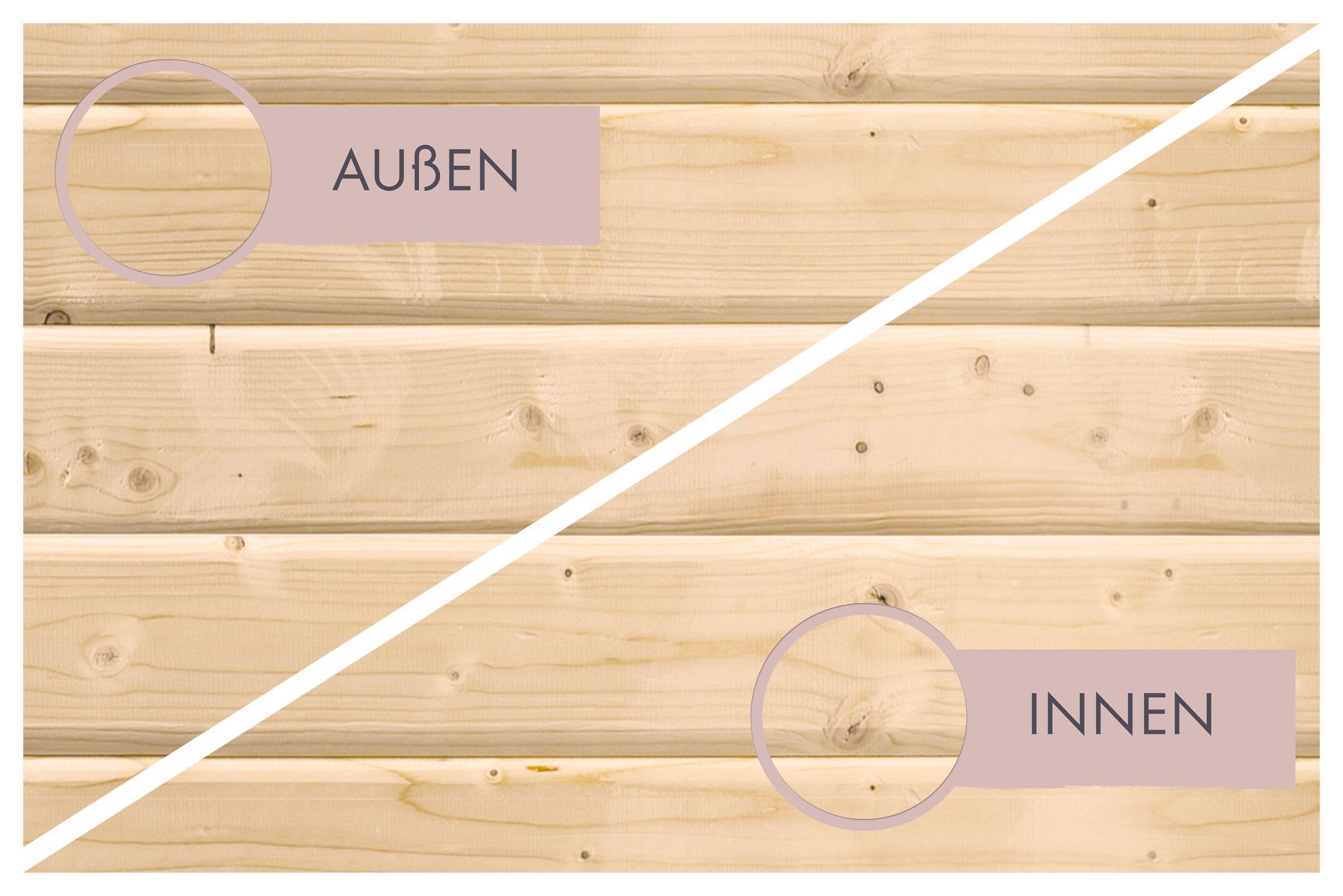 Innensauna Nedo mit 9 kW Ofen FIN 9 und Huum Wifi Steuerung natur