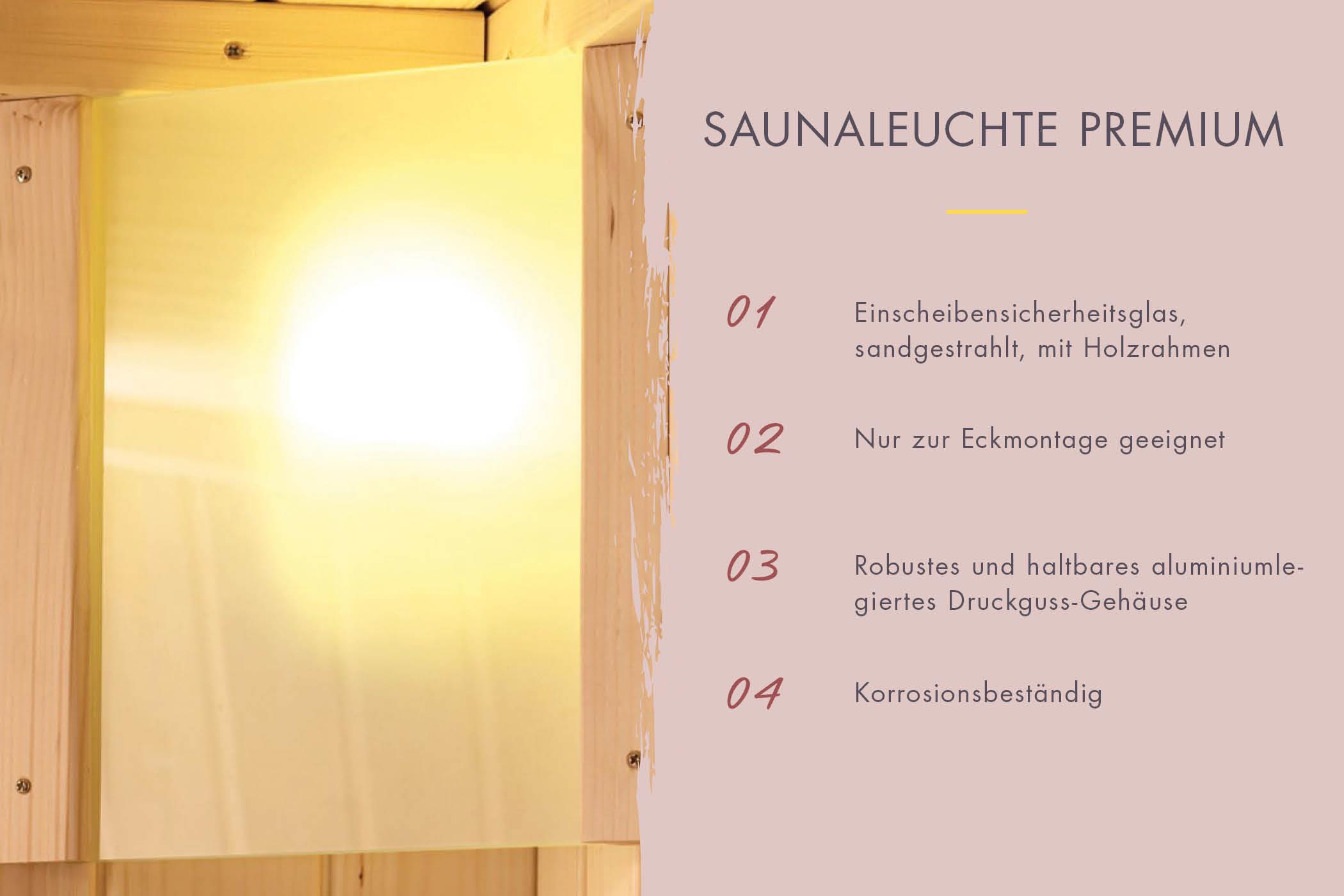 Innensauna Nedo mit 9 kW Ofen FIN 9 und Huum Wifi Steuerung natur