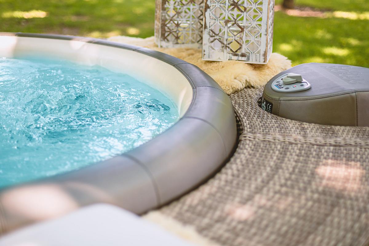 Whirlpool-Vollumrandung für Softub LEGEND - Polyrattan - ø 270 cm - sand