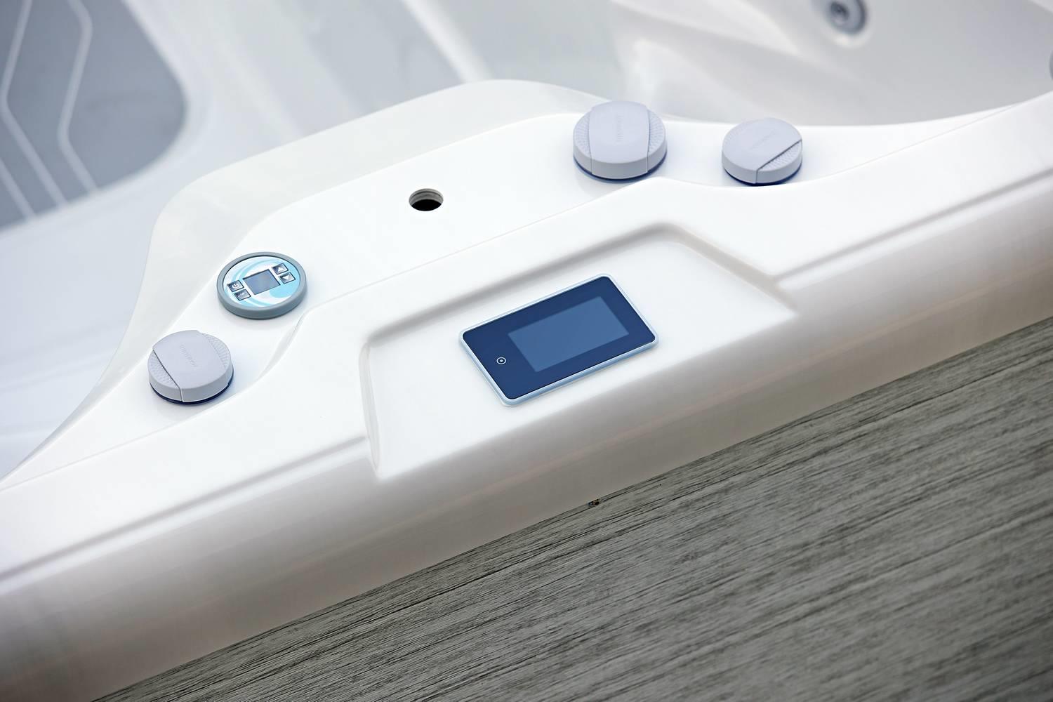 AquaSolus Swim Spa Flow Professional für 2 Pers. - 11600 l - Sterling Silver Natural Grey
