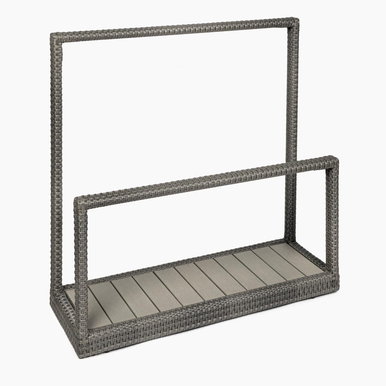 Whirlpool-Deckelständer für Softub - 80 x 82,5 cm - Polyrattan - graphite