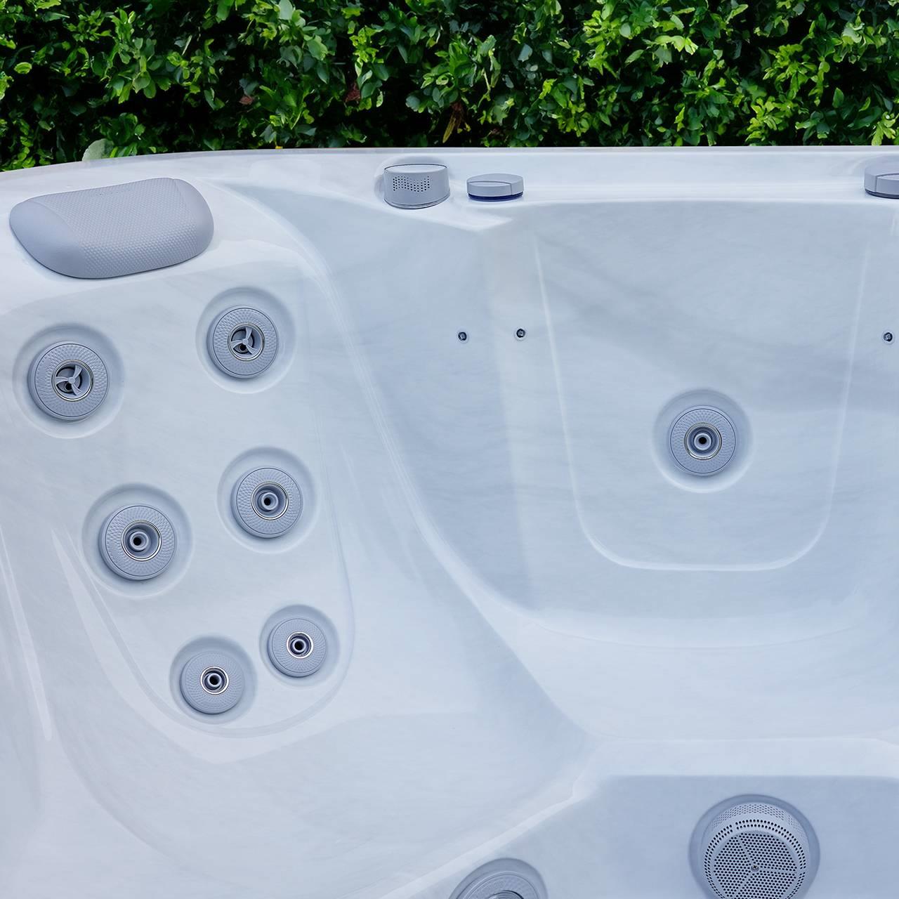 AquaSolus Whirlpool Zephyr für 5 Pers. - 1300 l - Sterling Silver Natural Grey