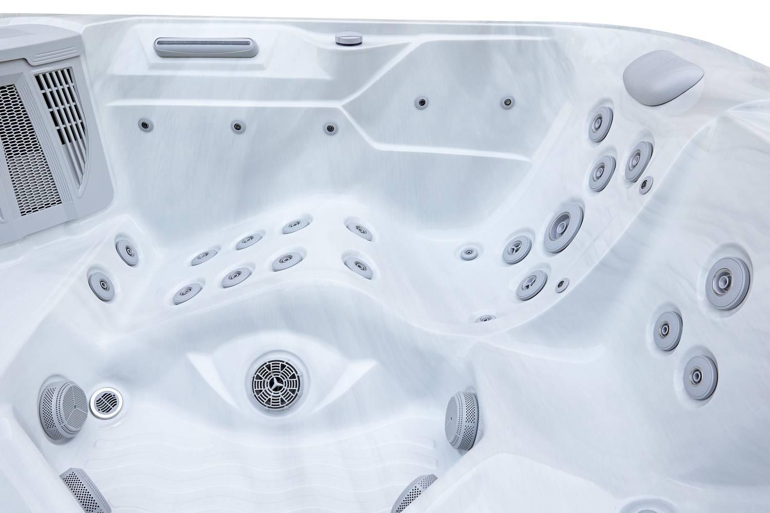 AquaSolus Whirlpool Aspen für 6 Pers. - 1300 l - Sterling Silver Natural Grey