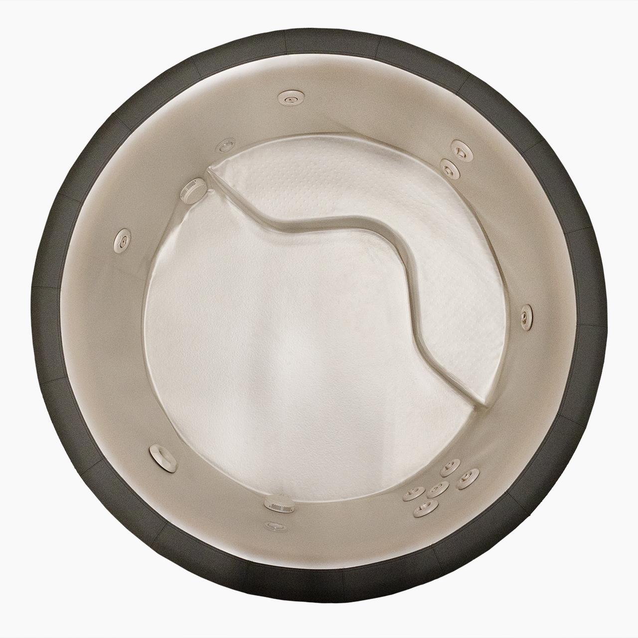 Softub Whirlpool POSEIDON X für 5-6 Pers. - Ø 200 cm - 1130 l - graphite pearl