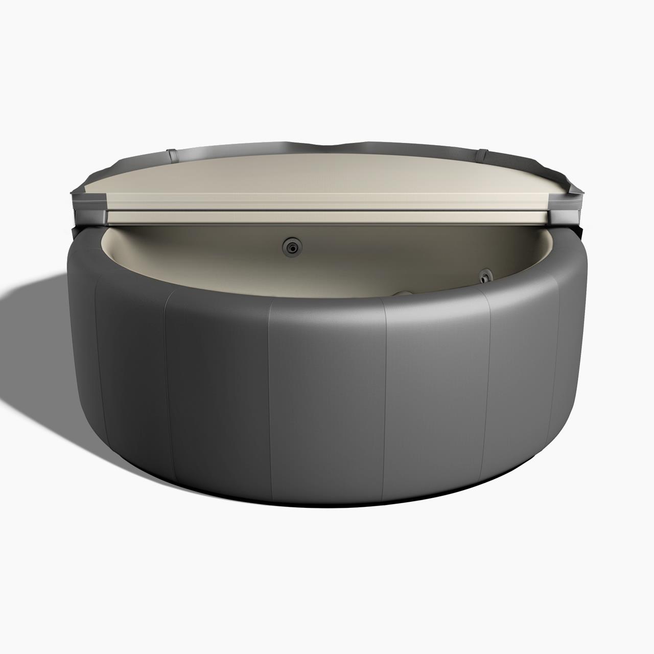 Softub Whirlpool POSEIDON X für 5-6 Pers. - Ø 200 cm - 1130 l - graphite pearl