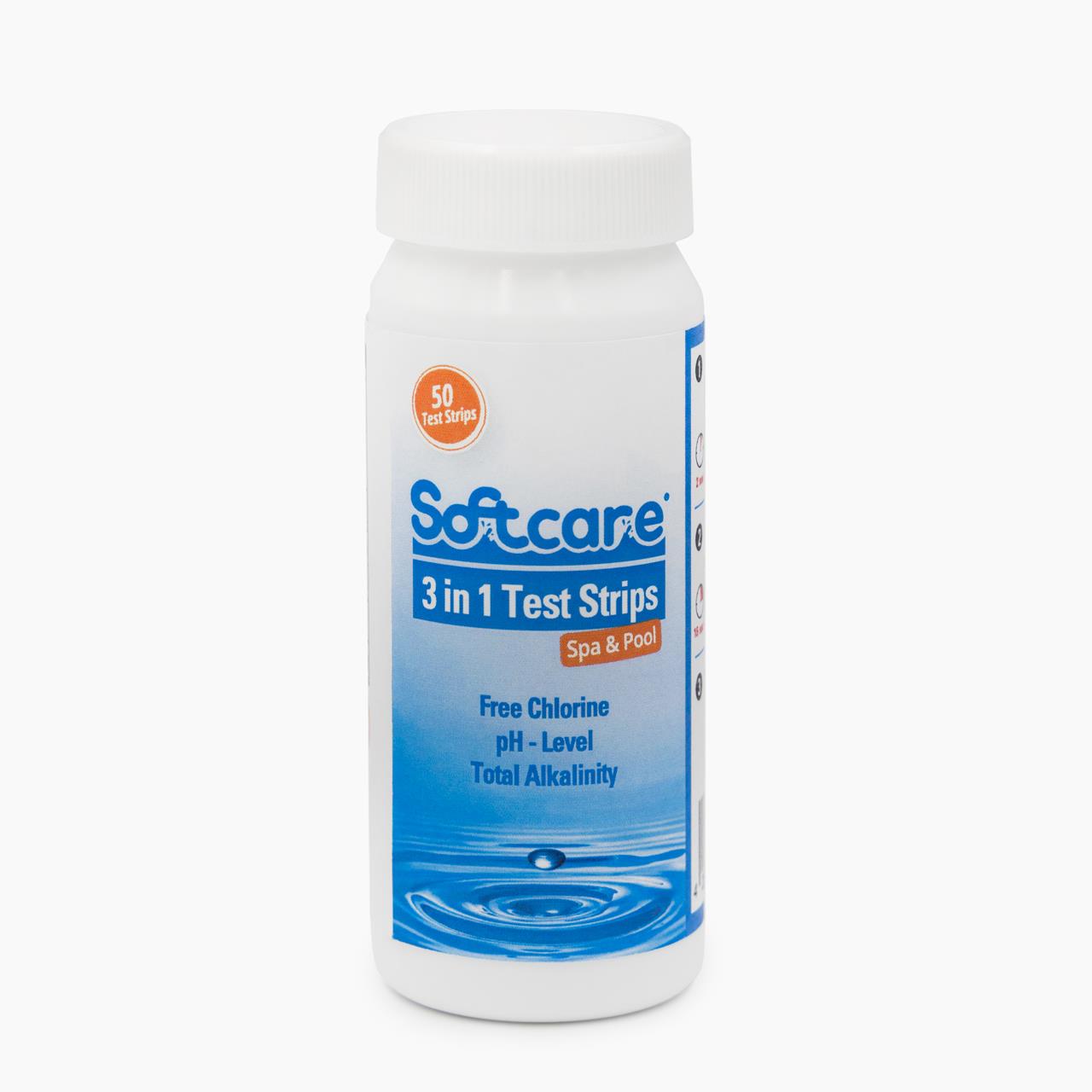3 in 1 Pool-Teststreifen Softcare - 50 Stück 3 in 1 Pool-Teststreifen Softcare - 50 Stück