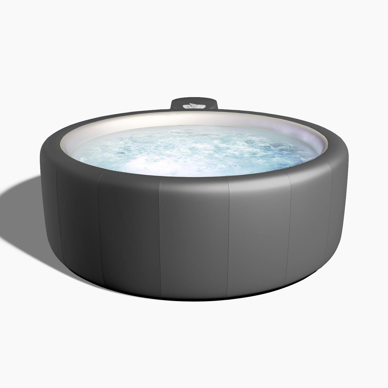 Softub Whirlpool POSEIDON für 5-6 Pers. - Ø 200 cm - 1130 l - graphite pearl