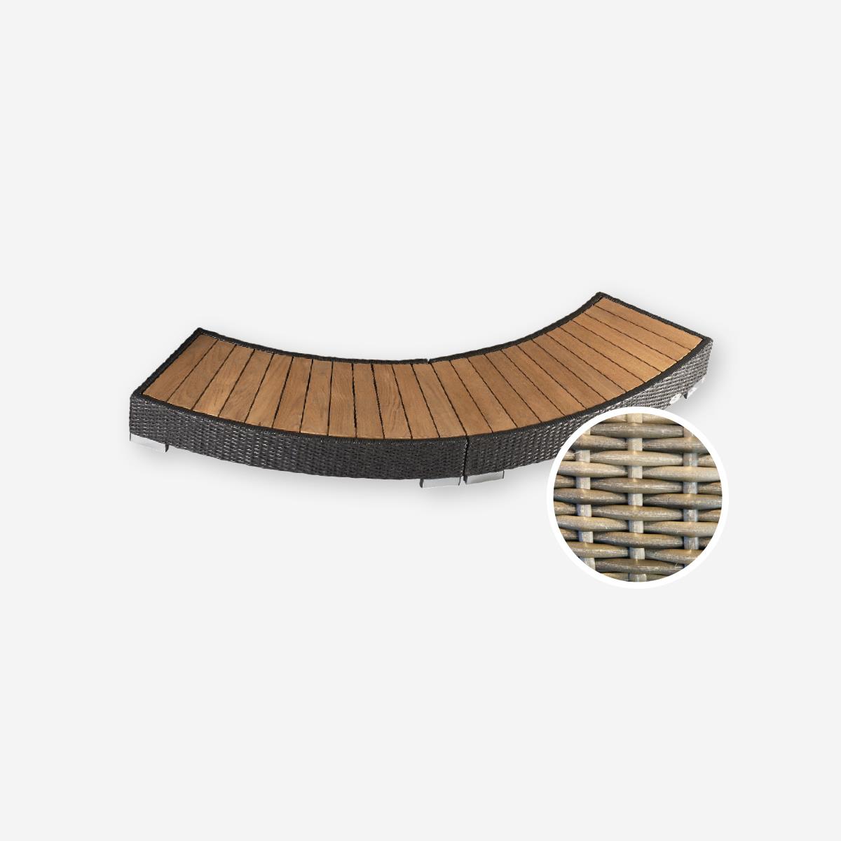 Whirlpool-Einstieg für Softub LEGEND - Polyrattan - sand