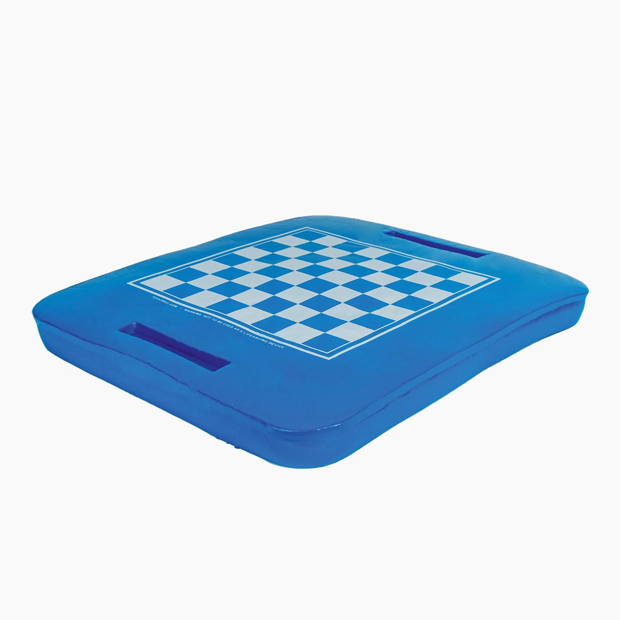 Schwimmtablett - Whirlpool-Getränkehalter - mit Spielbrett - 50 x 40 x 5 cm - blau (Schach/Dame) Schwimmtablett - Whirlpool-Getränkehalter - mit Spielbrett - 50 x 40 x 5 cm - blau (Schach/Dame)