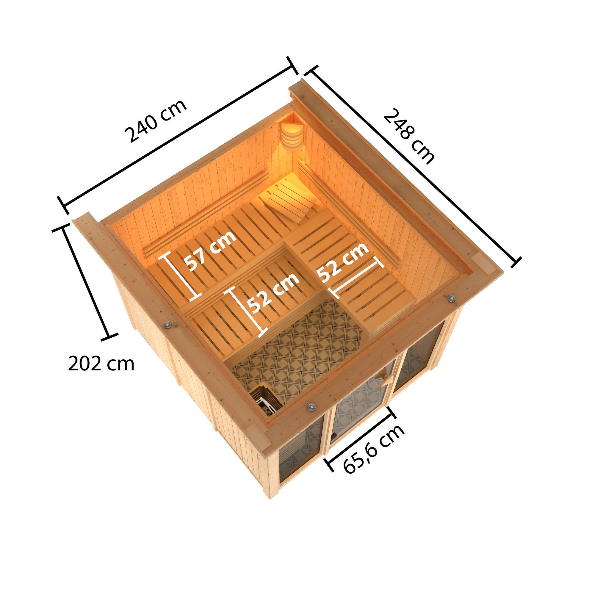 Innensauna HVIDE 9 kW Ofen BIO 9 mit WiFi Steuerung Huum naturbelassen Innensauna HVIDE 9 kW Ofen BIO 9 mit WiFi Steuerung Huum naturbelassen