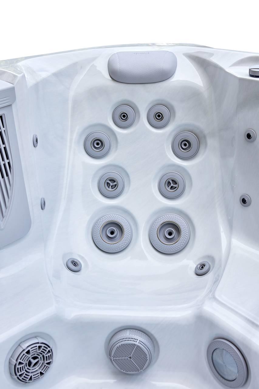 AquaSolus Whirlpool Calma für 6 Pers. - 1200 l - Sterling Silver Natural Grey