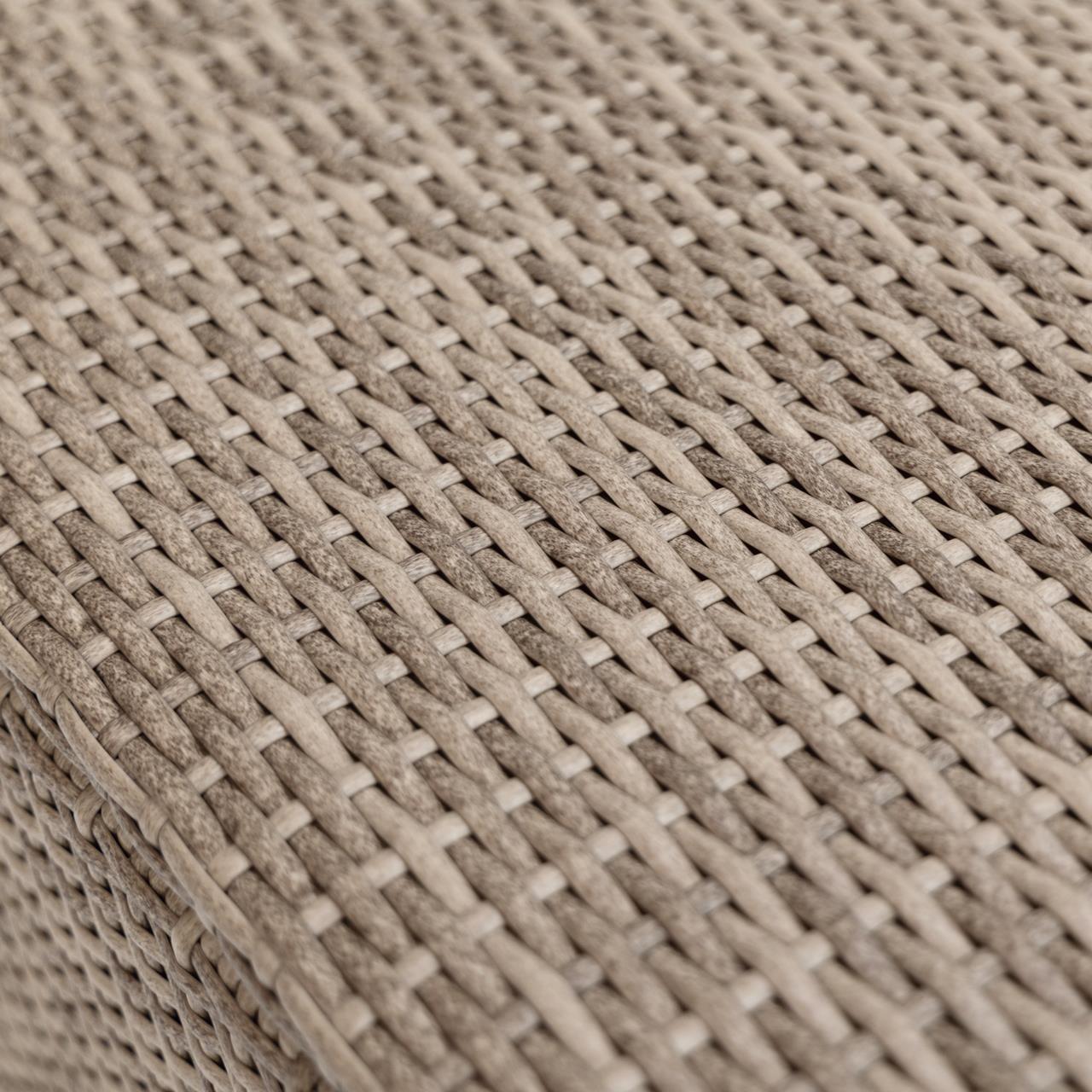 Outdoor-Hocker Marinoir inkl. Kissen - eckig - Polyrattan - sand Outdoor-Hocker Marinoir inkl. Kissen - eckig - Polyrattan - sand