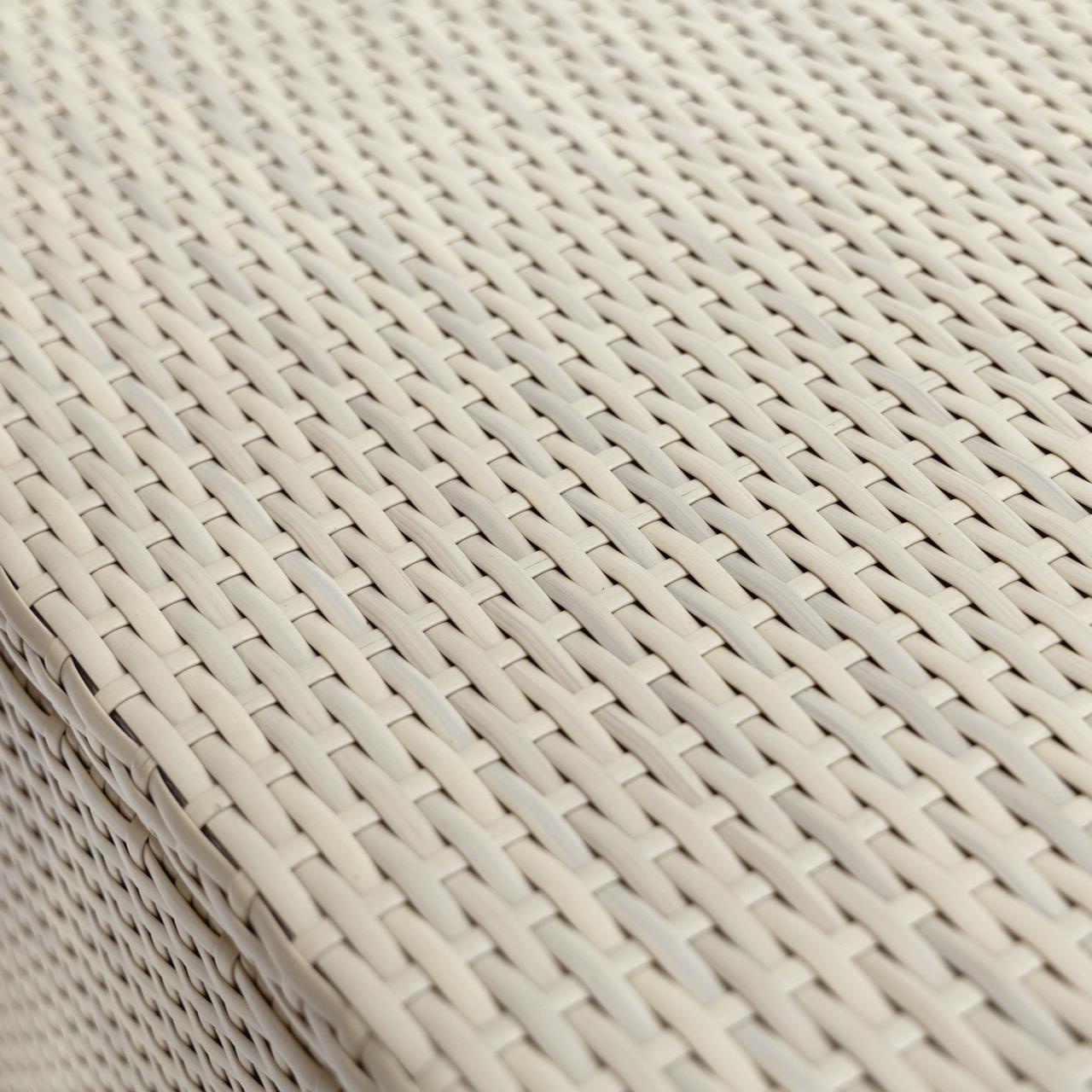 Garten Paravent Marinoir - Polyrattan - 1,8 x 1,8 m - white chocolate