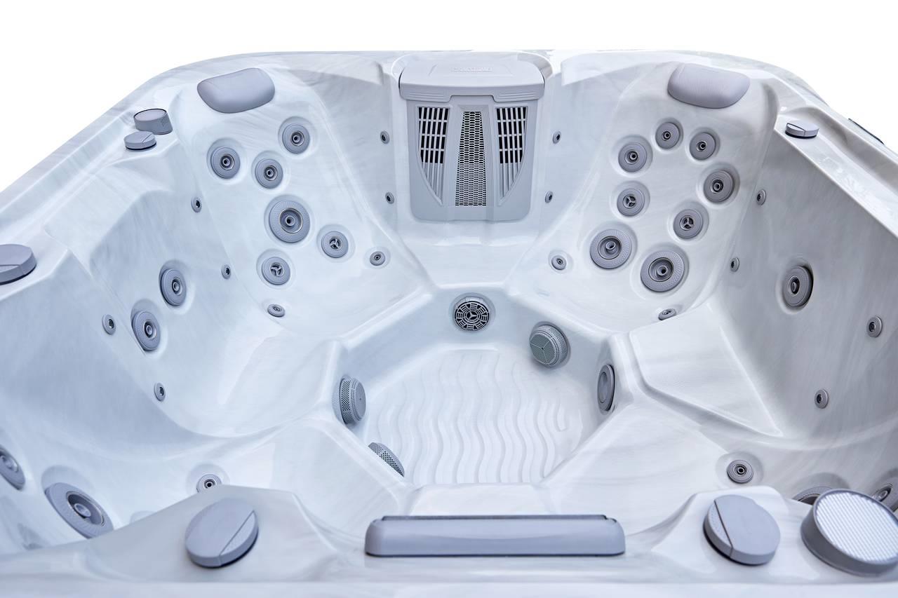 AquaSolus Whirlpool Calma für 6 Pers. - 1200 l - Sterling Silver Natural Grey