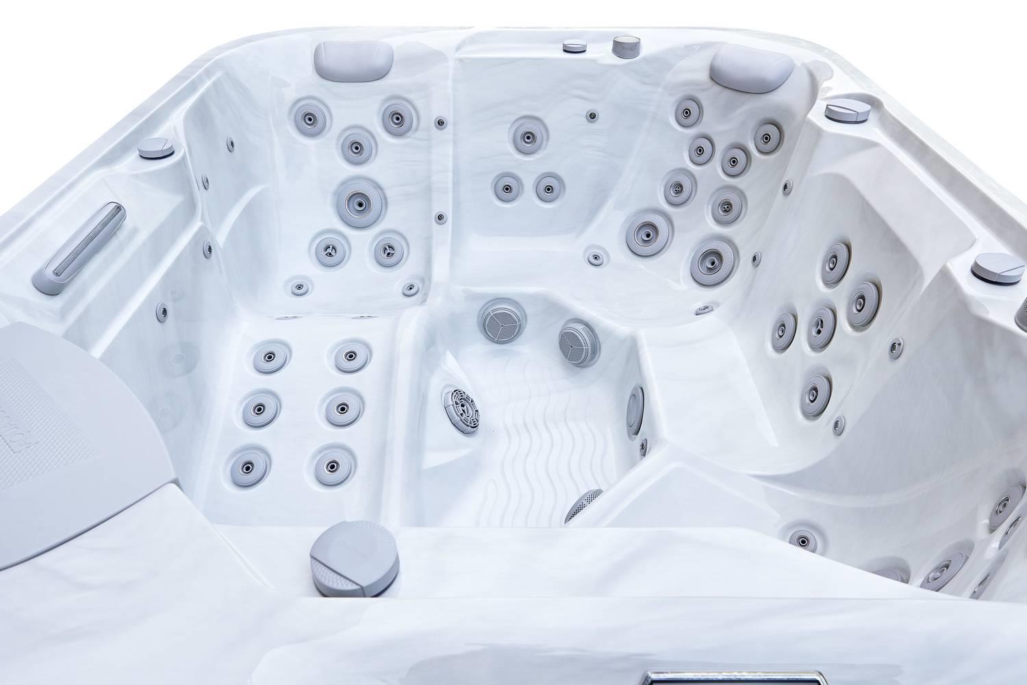 AquaSolus Whirlpool Aspen für 6 Pers. - 1300 l - Sterling Silver Natural Grey