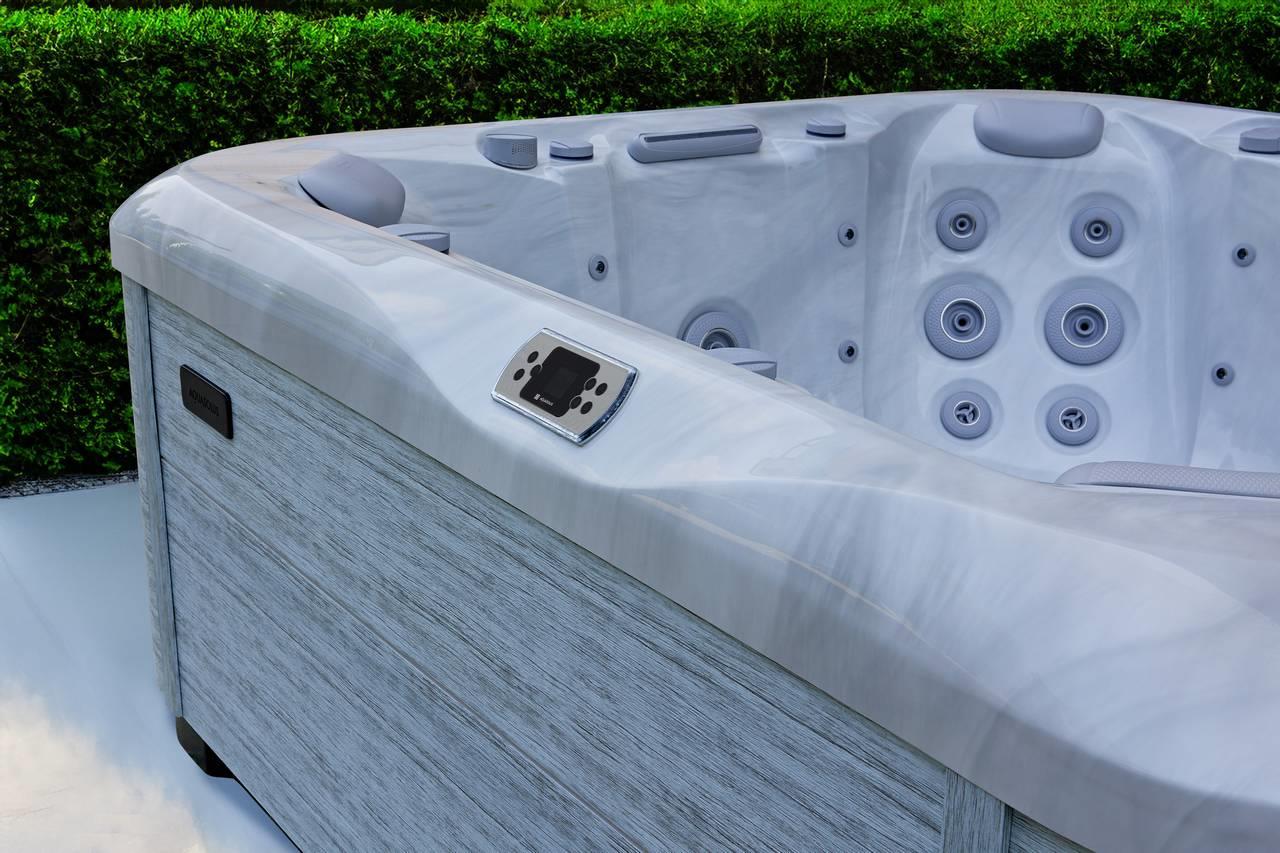 AquaSolus Whirlpool Calma für 6 Pers. - 1200 l - Sterling Silver Natural Grey