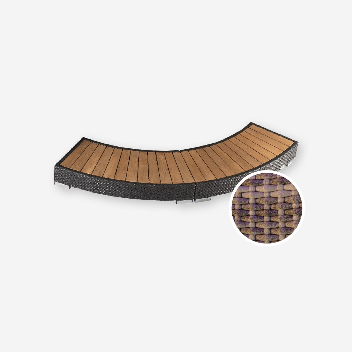 Whirlpool-Einstieg für Softub RESORT / POSEIDON - Polyrattan - stone