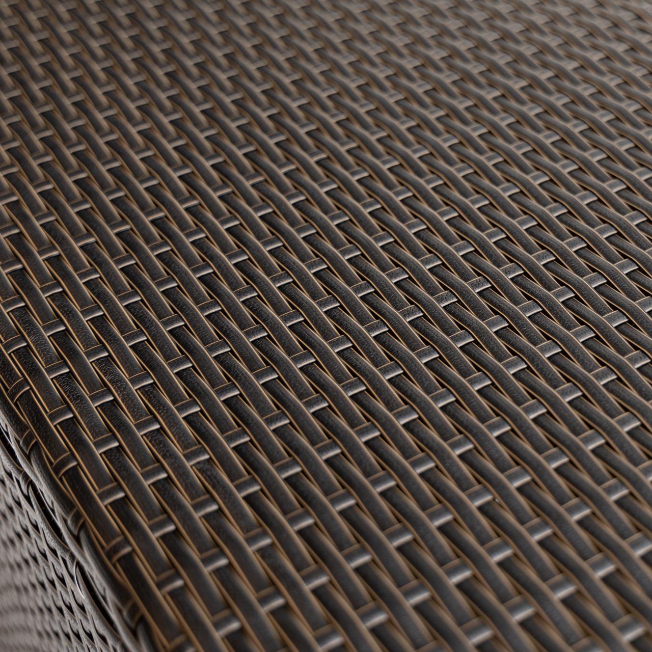 Outdoor-Hocker Marinoir inkl. Kissen - rund - Polyrattan - mocca Outdoor-Hocker Marinoir inkl. Kissen - rund - Polyrattan - mocca