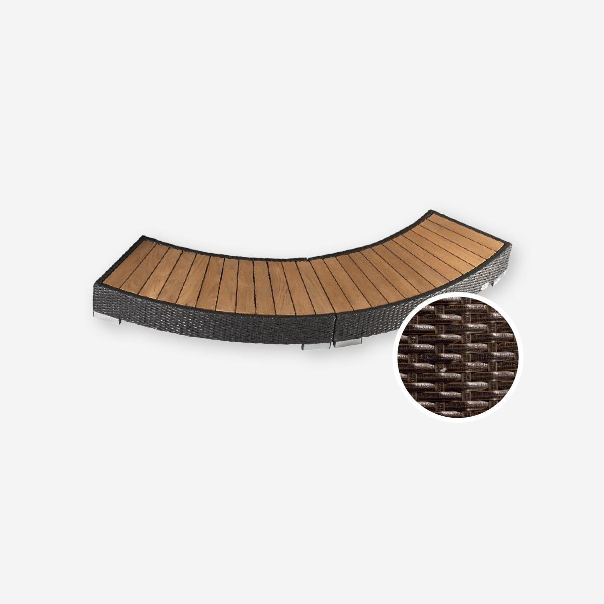 Whirlpool-Einstieg für Softub LEGEND - Polyrattan - mocca