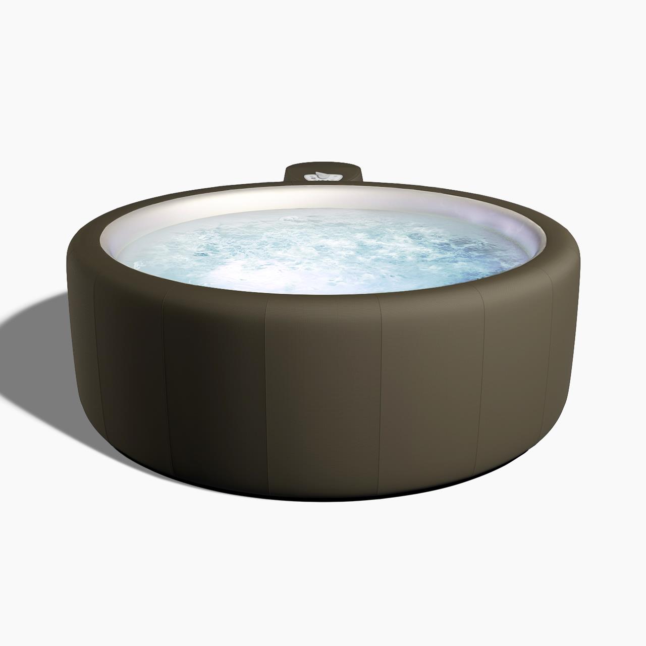 Softub Whirlpool RESORT für 5-6 Pers. - Ø 200 cm - 1130 l - sand tweed pearl
